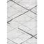 Reversible Rectangular Gray Synthetic 6'7"x9' Easy-Care Rug