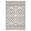 Cozy Off-White Braided Geometric 3' x 5' Synthetic Shag Rug