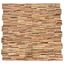 Solid Teak 3D Textured Brown Wall Cladding Panels