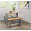 Chapman 3-Piece Natural and Grey Pine Wood Dining Set