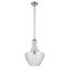 Everly Chrome Bell Pendant with Clear Seeded Glass