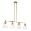 Westin 34'' Brushed Gold Modern Indoor/Outdoor Island Light with Clear Glass