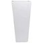 Emissary Large Square White Ceramic Outdoor Planter, 36" H x 15" W