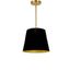 Modern Gold and White Drum Pendant Light, 14"