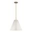 Elegant Gordon Small Pendant in Antique White and Satin Bronze