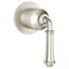 Brushed Nickel Wall-Mounted Diverter Valve Trim with Lever Handle