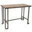 Reclaimed Wood Rustic Brown Counter Table with Steel Frame