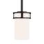 Robie Bronze Mini-Pendant with Etched White Shade