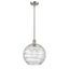 Athens Clear Glass Mini Pendant Light with Brushed Satin Nickel Finish