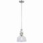 Beloit 9" Satin Nickel and Glass Mini Pendant Light