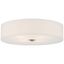 Transitional 24" Antique Brushed Brass LED Drum Flush Mount