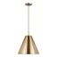 Satin Brass Steel Contemporary Pendant Light