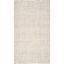 Braided Bleach White Handmade Synthetic 4' x 6' Rectangular Rug