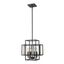 Contemporary Titania Matte Black 14" Geometric Pendant Light