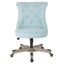 Mist Fabric Armless Swivel Office Chair