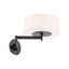 Black LED Swing Arm Wall Sconce with White Shade