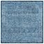 Hand-tufted Artisan Blue Wool 7' Square Area Rug