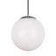 Leo Satin Aluminum Globe Pendant Light with White Diffuser