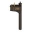 Extra Large Dark Bronze Aluminum Post Mount Mailbox