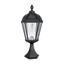 Black Aluminum and Glass Solar LED Lamp Post