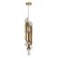 Gold 36" Glass and Stainless Steel 6-Light Pendant