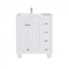 White 30" Bathroom Vanity with Carrara Quartz Countertop