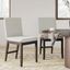 Gracie Dark Brown Upholstered Linen Dining Chair Set