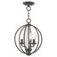 Arabella English Bronze 3-Light Mini Chandelier with Crystal Accents