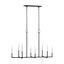 Bayview Aged Iron 8-Light Modern Linear Candle Chandelier