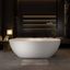 63" Matte White Acrylic Freestanding Soaking Bathtub