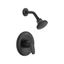 Matte Black Wall Mounted Metal Shower Head with Lever Handle