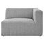 Bartlett 42" Light Gray Soft Fabric Right-Arm Lounge Chair