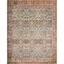 Layla Ocean and Rust Reversible Synthetic Rug 2' x 5'