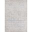 Serene Light Blue Floral Rectangular Easy-Care Rug 7' x 10'