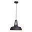 Nostalgia Matte Black 14" LED Pendant with Glass Accents