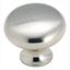 Sterling Nickel Round Cabinet Knob with Mounting Hardware