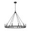 Matte Black 12-Light Candle-Inspired Chandelier