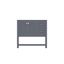 Gray Solid Wood Freestanding Vanity Base with Open Shelves