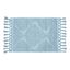 Jean Pierre Light Blue Cotton Fringe Bath Rug 21" x 41"