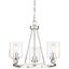 Mini Elegance Crystal 3-Light Chandelier in Polished Nickel