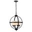 Forler 22" Gold and Black Glass LED Globe Pendant