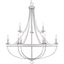 Gulliver Galvanized 9-Light Coastal Chandelier with Antique White Accents