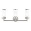 Hillcrest Brushed Nickel 3-Light Bath Vanity with Clear Glass