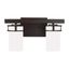 Bronze Prairie Inspired 2-Light Bathroom Vanity with Etched Glass