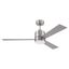 52" Brushed Nickel Ceiling Fan with LED Light and 3 Blades