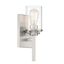 Jedrek Brushed Nickel Cylinder Sconce, Dimmable Direct Wired