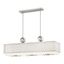 Arabesque Brushed Nickel 9-Light Linear Chandelier with Fabric Shade