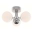 Satin Nickel Modern LED Globe Semi-Flush Mount Light