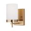 Zire Outdoor Dimmable Wall Sconce in Satin Brass and Black