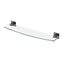 Elevate 20'' Matte Black Hand Polished Glass Wall Shelf